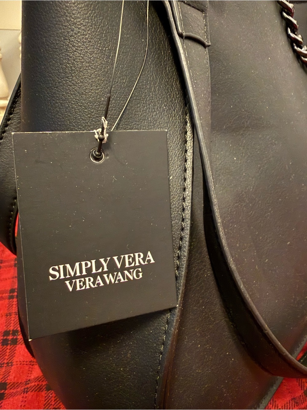 Simply Vera Vera Wang Black Shoulder Tote